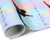 女子かわいらし体操パステルラッピング紙 ラッピングペーパー (ロールコーナー)