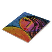 女子かわいらし抽象芸術絵画のOSBボード タイル (側面)