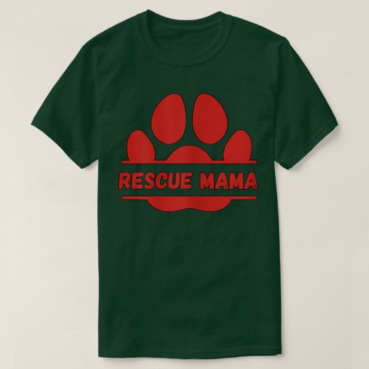 女子かわいらし犬のオーナーことわざレスキュー母 Tシャツ (デザイン正面)