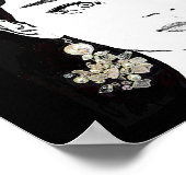 女子かわいらし顔ファッションイラストレーション素晴らしアート ポスター (角)