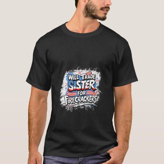 女子がアメリカの花火大会で妹と交換する Tシャツ (正面)