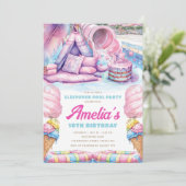 女子たちのスリープオーバー・プールパーティー 招待状 (スタンド正面)