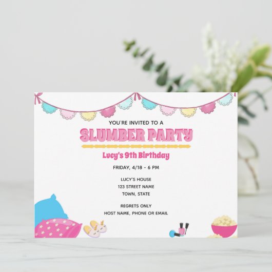 女子たちの寝込みパーティー招待状 招待状 (スタンド正面)