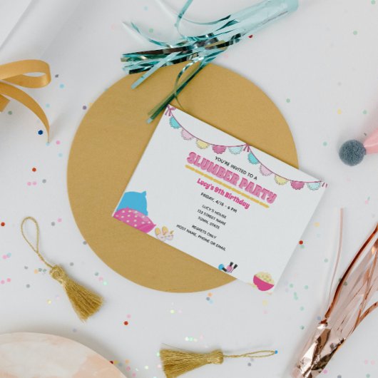 女子たちの寝込みパーティー招待状 招待状