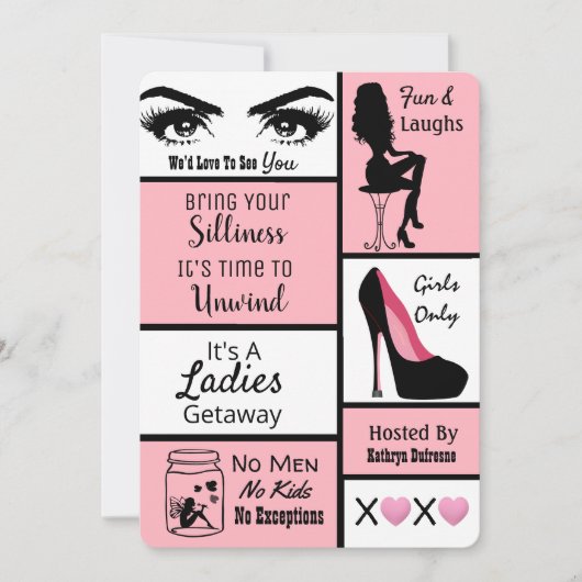 女子たちの楽しい一時 招待状 (正面)