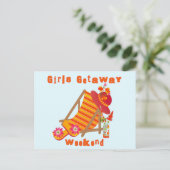 女子たちの週末旅行Tシャツとギフト ポストカード (スタンド正面)