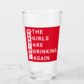 女子たちまた飲んでるよ タンブラーグラス (正面)