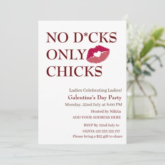 女子だけのガレンタインズデー Ladies Night 招待状 (スタンド正面)