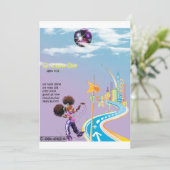 女子のためのお泊まり会招待カード 招待状 (スタンド正面)