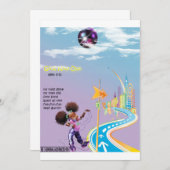 女子のためのお泊まり会招待カード 招待状 (正面/裏面)