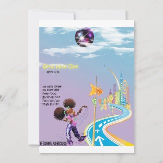 女子のためのお泊まり会招待カード 招待状