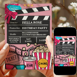 女子のためのピンク映画鑑賞会バースデーパーティ 招待状