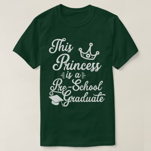 女子のための就学前の子ども向け卒業ギフト Tシャツ (デザイン正面)