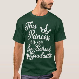 女子のための就学前の子ども向け卒業ギフト Tシャツ