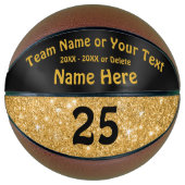女子のための黒と金ゴールドパーソナライズされたのバスケットボール バスケットボール (正面)