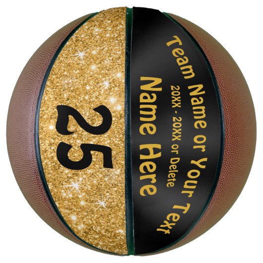 女子のための黒と金ゴールドパーソナライズされたのバスケットボール バスケットボール (縦)