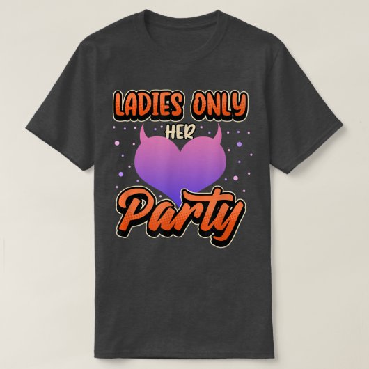 女子のみの花嫁の最後の独身パーティーチーム Tシャツ (デザイン正面)