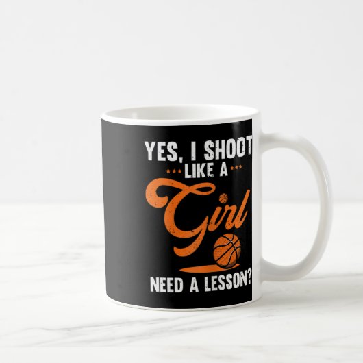 女子のように撃つ スケーター スポーツ コーヒーマグカップ (右)