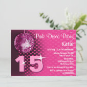 女子のディスコバースデーパーティー 招待状 (スタンド正面)