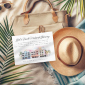 女子のビーチウィークエンド誕生日バチェロレッテ 招待状
