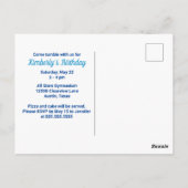 女子の体操の誕生日パーティー　一緒に転がろう ポストカード (裏面)