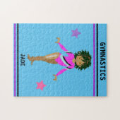 女子の体操パズル パーソナライズされた ジグソーパズル (横)