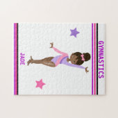 女子の体操パズル パーソナライズされた ジグソーパズル (横)