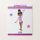 女子の体操パズル パーソナライズされた ジグソーパズル (縦)