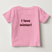 女子の冬用Tシャツ！ ベビーTシャツ (裏面)