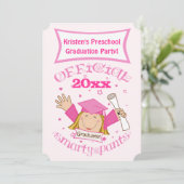 女子の卒業パーティー招待状 招待状 (スタンド正面)