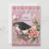 女子の卒業招待状 招待状 (裏面)