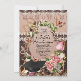 女子の卒業招待状 招待状