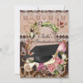 女子の卒業招待状 招待状 (裏面)