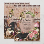 女子の卒業招待状 招待状 (正面/裏面)