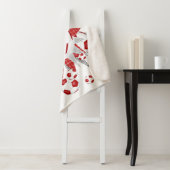 女子の名前は赤い白い競技用サッカーボールがスター シェルパブランケット (インサイチュ)