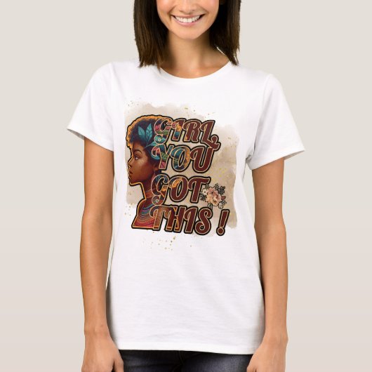 女子の基本Tシャツ – 女の子よ得! Tシャツ (正面)