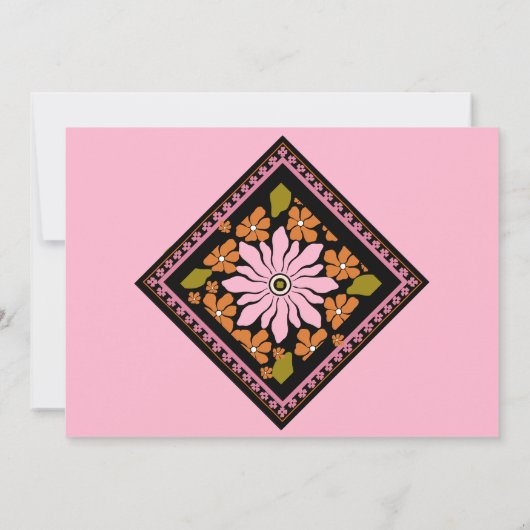 女子の夏ピクニック誕生日パーティーの招待状 招待状 (裏面)