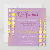 女子の夜のダンスパーティー招待状 招待状 (裏面)
