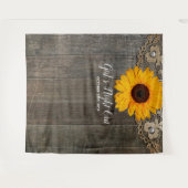 女子の夜会 ナチュラルなひまわり フォトブース プロップ タペストリー (正面(横))