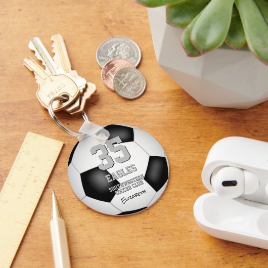女子の少年記念サッカーチームのギフト キーホルダー (デスク)