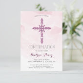 女子の確認招待状、クロス&ウォーターの色 招待状 (スタンド正面)