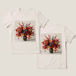 女子の秋のブーケトリブレンドTシャツ トライブレンドTシャツ