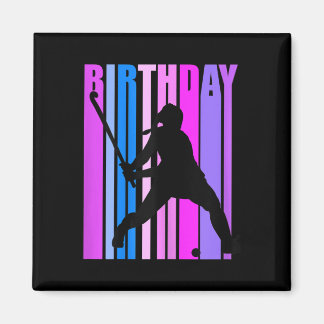 女子の誕生日フィールドホッケー選手スポーツ女子Tシャツ マグネット