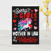 女子の面白ジョーク 義理の母は私のバレンタイン ユニ カード (黄色い花)