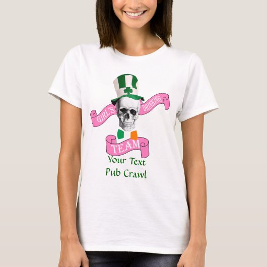 女子の飲み込みチーム聖パトリックの日 Tシャツ (正面)
