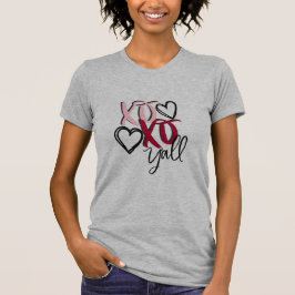 女子のxoxo ya ll Valentinesシャツ Tシャツ