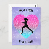 女子はサッカーが好き ポストカード (正面/裏面)