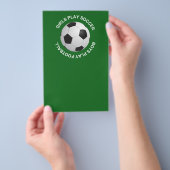 女子はサッカー、男子はフットボールをする チラシ (ハンドル)