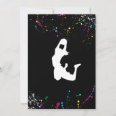 女子は選手もバスケットボール誕生日招待状 招待状 (裏面)