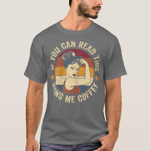 女子もしこ読こでコーヒーシャツ Tシャツ